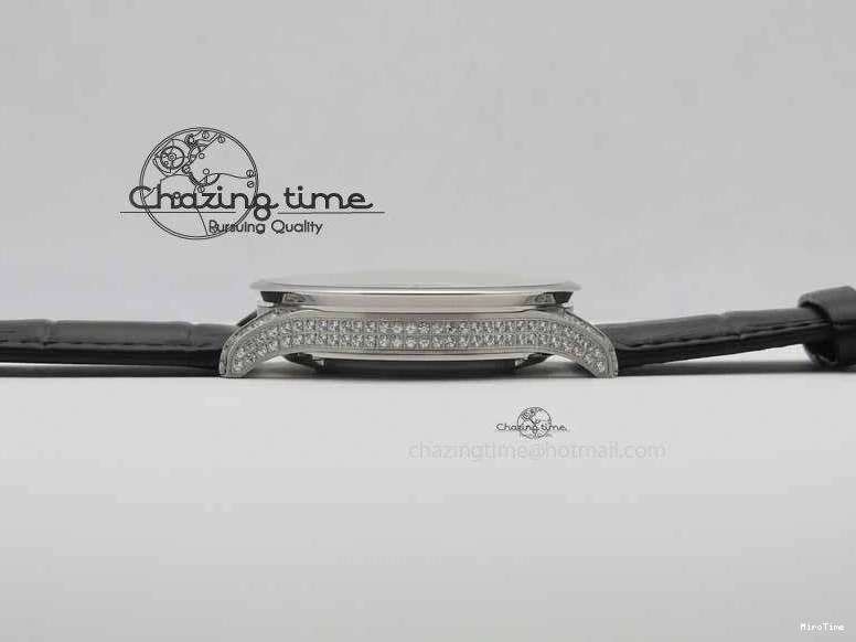 MIROTIME 0415 Portuguese IW3714 Diam ZF V2 1:1 Best Edition Black Dial On Black Leather Strap A79350 (Slim Movement) Lightweight 7245